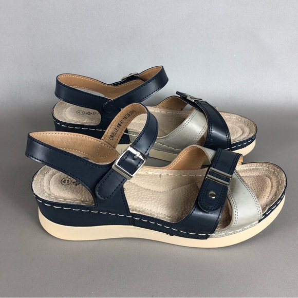 Patrizia By Spring Step Cirielle Women’s Strappy Wedge Sandals Size 10 - Picture 2 of 12